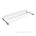 Kitchen stainless steel double layer dish wire basket